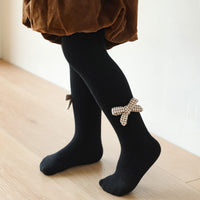 Load image into Gallery viewer, Baby Kid Girls Bow Muslin&amp;Ribbed Accessories Socks Wholesale 220831176
