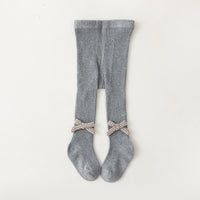 Load image into Gallery viewer, Baby Kid Girls Bow Muslin&amp;Ribbed Accessories Socks Wholesale 220831176
