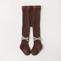 Load image into Gallery viewer, Baby Kid Girls Bow Muslin&amp;Ribbed Accessories Socks Wholesale 220831176

