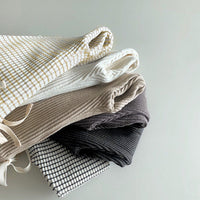 Load image into Gallery viewer, Baby Girls Striped Muslin&amp;Ribbed Ribbon Pants Leggings Wholesale 220831188
