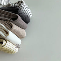 Load image into Gallery viewer, Baby Girls Striped Muslin&amp;Ribbed Ribbon Pants Leggings Wholesale 220831188
