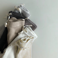 Load image into Gallery viewer, Baby Girls Striped Muslin&amp;Ribbed Ribbon Pants Leggings Wholesale 220831188
