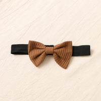 Load image into Gallery viewer, 3 Pieces Set Baby Girls Solid Color Muslin&amp;Ribbed Tops And Houndstooth Bow Rompers And Headwear Wholesale 220831196
