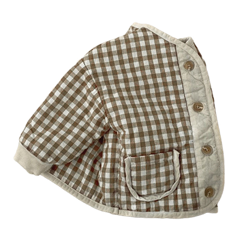 Baby Kid Unisex Checked Jackets Outwears Wholesale 220831235