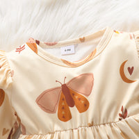 Load image into Gallery viewer, Baby Girls Rainbow Butterfly Animals Print Dresses Wholesale 220831245
