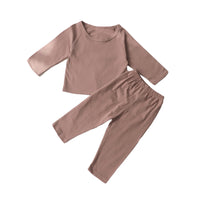 Load image into Gallery viewer, 2 Pieces Set Baby Kid Unisex Solid Color Tops And Pants Wholesale 220831255
