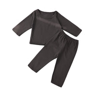 Load image into Gallery viewer, 2 Pieces Set Baby Kid Unisex Solid Color Tops And Pants Wholesale 220831255
