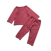 Load image into Gallery viewer, 2 Pieces Set Baby Kid Unisex Solid Color Tops And Pants Wholesale 220831255
