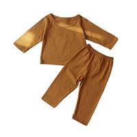 Load image into Gallery viewer, 2 Pieces Set Baby Kid Unisex Solid Color Tops And Pants Wholesale 220831255

