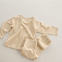 Load image into Gallery viewer, 2 Pieces Set Baby Kid Unisex Solid Color Tops And Pants Wholesale 220831255
