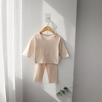 Load image into Gallery viewer, 2 Pieces Set Baby Kid Unisex Solid Color Tops And Pants Wholesale 220831255
