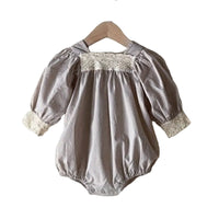 Load image into Gallery viewer, Baby Unisex Solid Color Lace Rompers Wholesale 220831270

