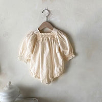 Load image into Gallery viewer, Baby Unisex Solid Color Lace Rompers Wholesale 220831270
