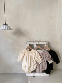 Load image into Gallery viewer, Baby Unisex Solid Color Lace Rompers Wholesale 220831270
