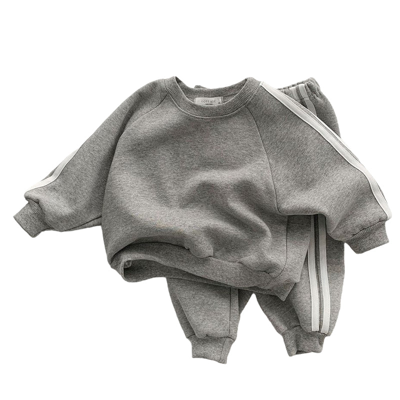 2 Pieces Set Baby Kid Unisex Color-blocking Hoodies Swearshirts And Pants Wholesale 220831278