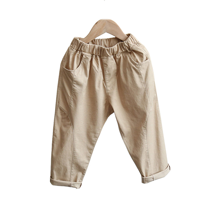 Baby Kid Unisex Solid Color Pants Wholesale 220831330