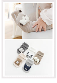 Load image into Gallery viewer, Unisex Animals Cartoon Muslin&amp;Ribbed Accessories Socks Wholesale 22083140
