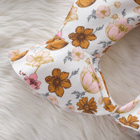Load image into Gallery viewer, 2 Pieces Set Baby Girls Solid Color Bow Print Tops And Flower Pants Wholesale 220831407
