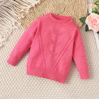 Load image into Gallery viewer, Baby Kid Girls Solid Color Crochet Sweaters Knitwear Wholesale 220831410
