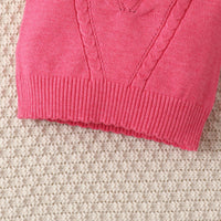 Load image into Gallery viewer, Baby Kid Girls Solid Color Crochet Sweaters Knitwear Wholesale 220831410
