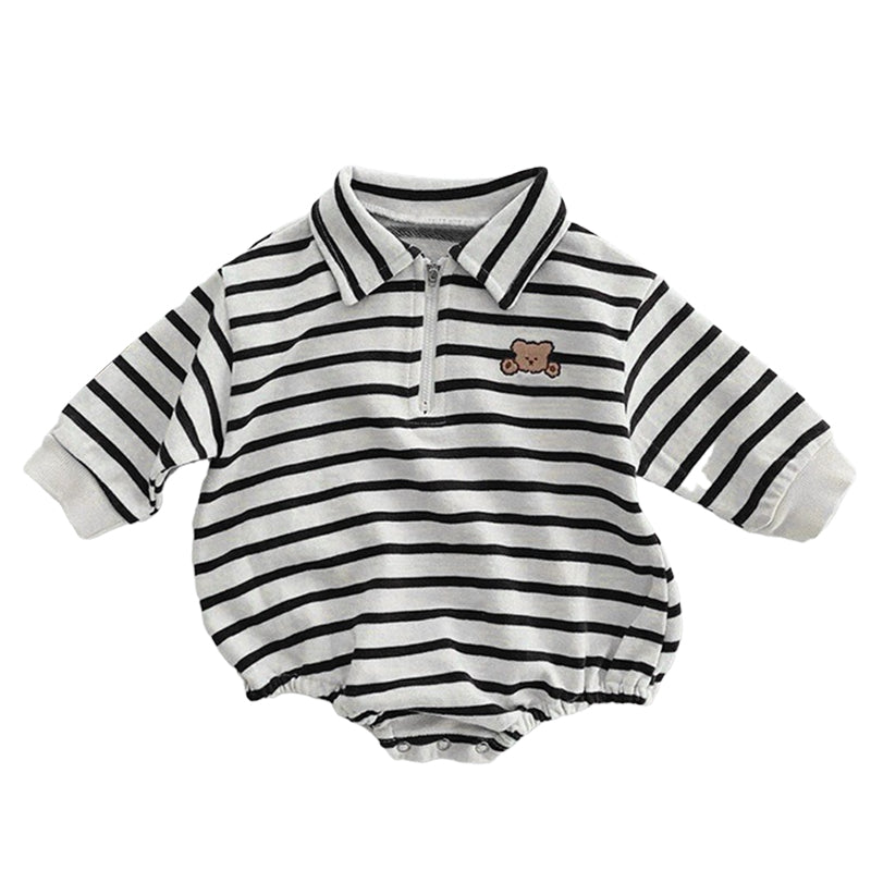 Baby Unisex Striped Rompers Wholesale 220831439