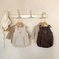 Load image into Gallery viewer, 2 Pieces Set Baby Unisex Striped Tops And Animals Rompers Wholesale 220831440
