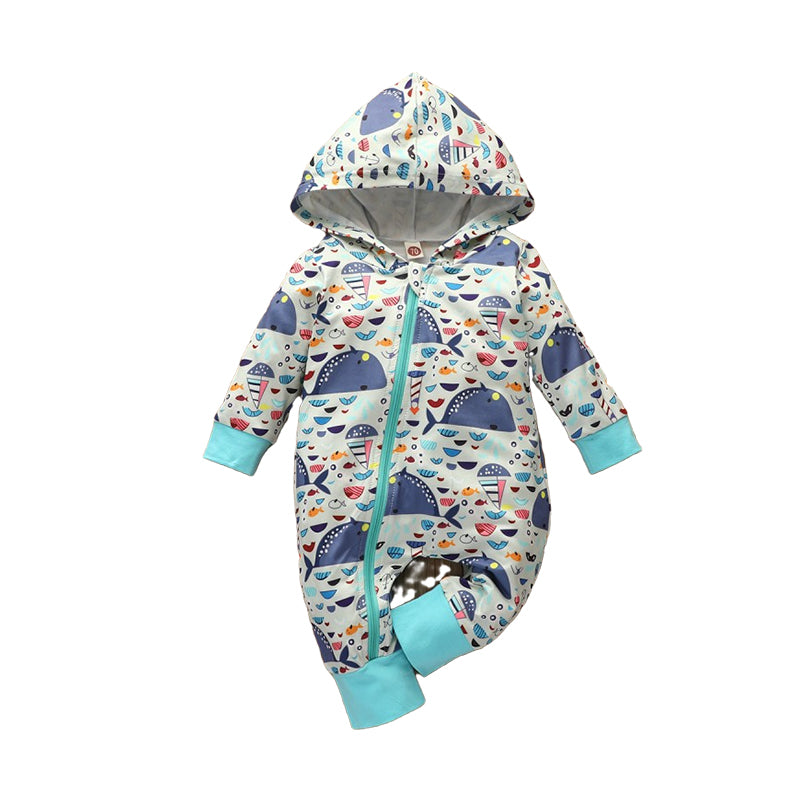 Baby Unisex Color-blocking Animals Print Jumpsuits Wholesale 22083145