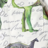 Load image into Gallery viewer, 2 Pieces Set Baby Boys Dinosaur Bow Print Rompers And Solid Color Pants Wholesale 220831455
