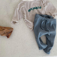 Load image into Gallery viewer, Baby Unisex Solid Color Muslin&amp;Ribbed Pants Wholesale 220831458
