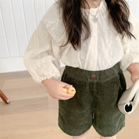 Load image into Gallery viewer, Baby Kid Girls Solid Color Flower Embroidered Tops Wholesale 220831465
