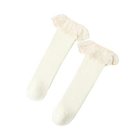 Load image into Gallery viewer, Girls Embroidered Muslin&amp;Ribbed Accessories Socks Wholesale 22083148
