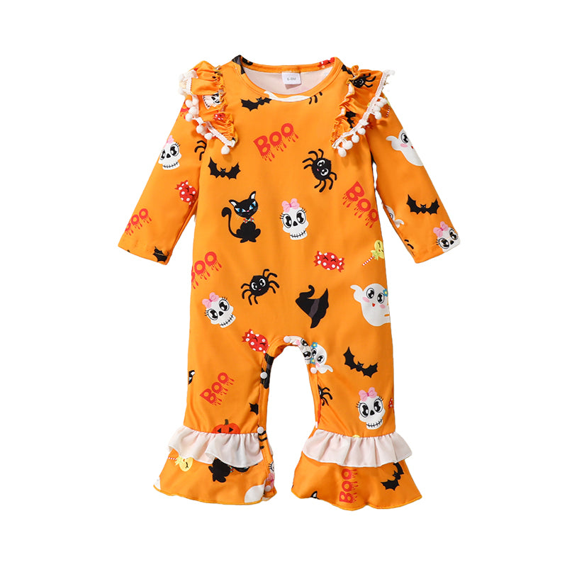 Baby Unisex Animals Cartoon Print Halloween Jumpsuits Wholesale 220831488