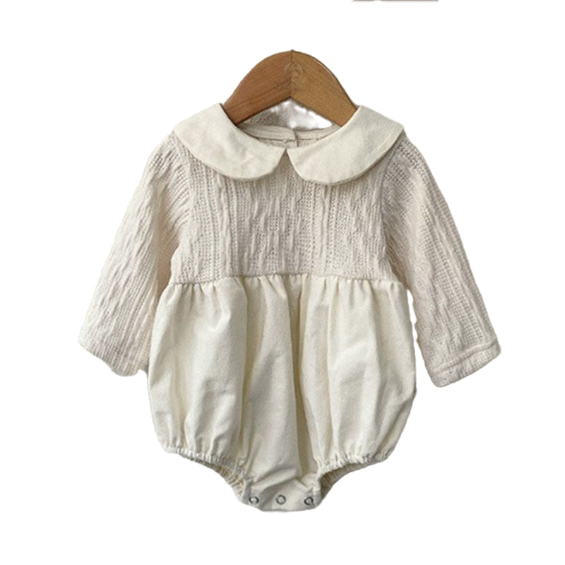 Baby Girls Solid Color Rompers And Dresses Wholesale 220831489