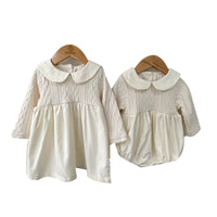 Load image into Gallery viewer, Baby Girls Solid Color Rompers And Dresses Wholesale 220831489
