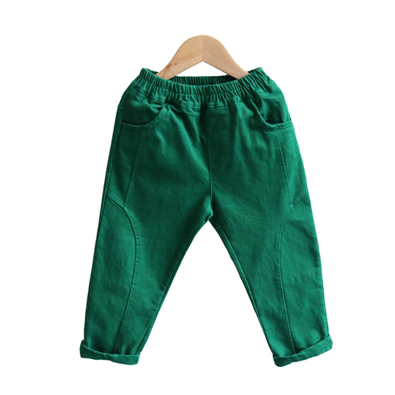 Kid Unisex Solid Color Pants Wholesale 220831495