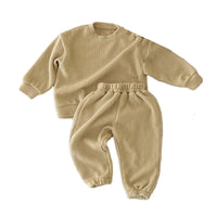 Load image into Gallery viewer, 2 Pieces Set Baby Unisex Solid Color Tops And Pants Wholesale 220831508
