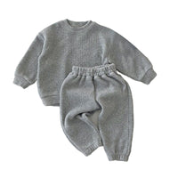 Load image into Gallery viewer, 2 Pieces Set Baby Unisex Solid Color Tops And Pants Wholesale 220831508
