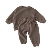 Load image into Gallery viewer, 2 Pieces Set Baby Unisex Solid Color Tops And Pants Wholesale 220831508
