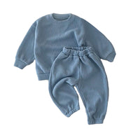 Load image into Gallery viewer, 2 Pieces Set Baby Unisex Solid Color Tops And Pants Wholesale 220831508

