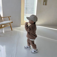Load image into Gallery viewer, 2 Pieces Set Baby Unisex Solid Color Tops And Pants Wholesale 220831508

