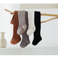 Load image into Gallery viewer, Baby Kid Girls Solid Color Muslin&amp;Ribbed Accessories Socks Wholesale 220831537
