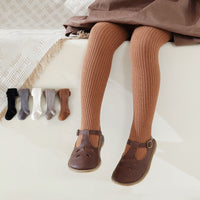 Load image into Gallery viewer, Baby Kid Girls Solid Color Muslin&amp;Ribbed Accessories Socks Wholesale 220831537
