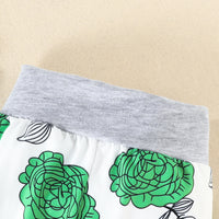 Load image into Gallery viewer, 4 Pieces Set Baby Girls Letters Print Rompers And Flower Pants And Hats And Bow Headwear Wholesale 220831540
