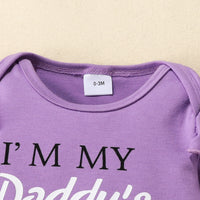 Load image into Gallery viewer, 4 Pieces Set Baby Girls Letters Print Rompers And Flower Pants And Hats And Bow Headwear Wholesale 220831540
