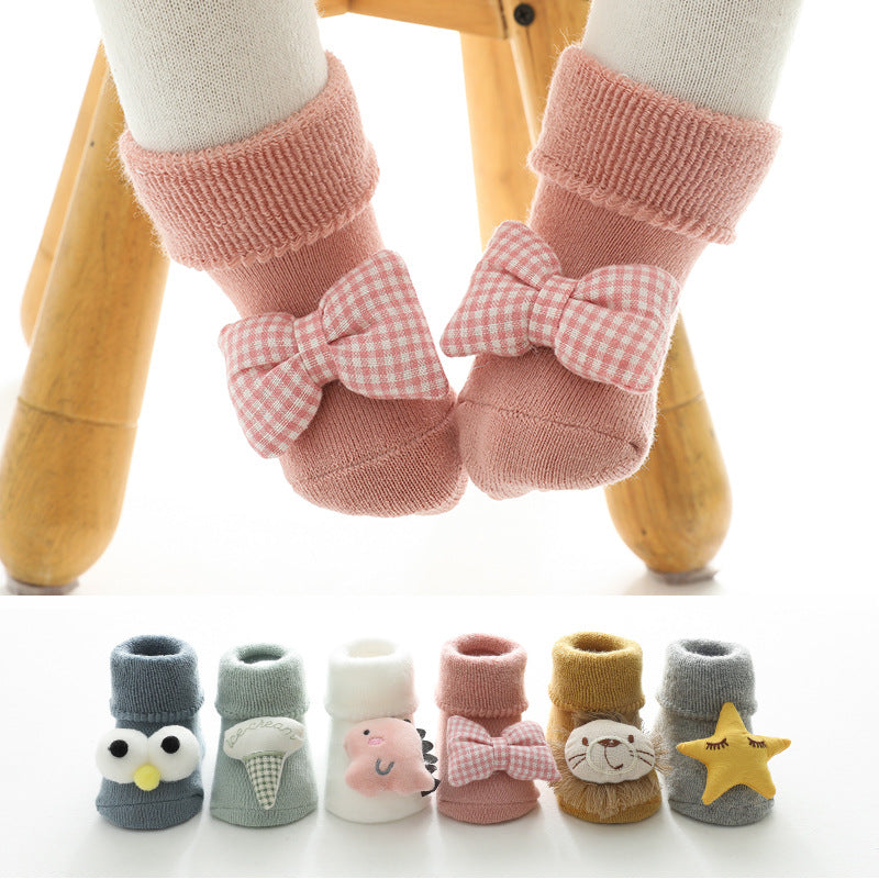 Baby Kid Unisex Cartoon Star Bow Embroidered Accessories Socks Wholesale 22083158