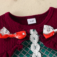 Load image into Gallery viewer, Baby Girls Cartoon Bow Print Christmas Dresses Wholesale 220831581
