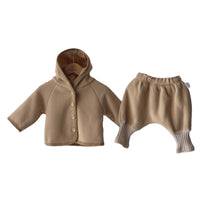 Load image into Gallery viewer, 2 Pieces Set Baby Girls Solid Color Jackets Outwears And Pants Wholesale 22083170
