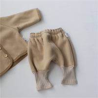 Load image into Gallery viewer, 2 Pieces Set Baby Girls Solid Color Jackets Outwears And Pants Wholesale 22083170
