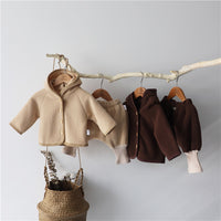 Load image into Gallery viewer, 2 Pieces Set Baby Girls Solid Color Jackets Outwears And Pants Wholesale 22083170
