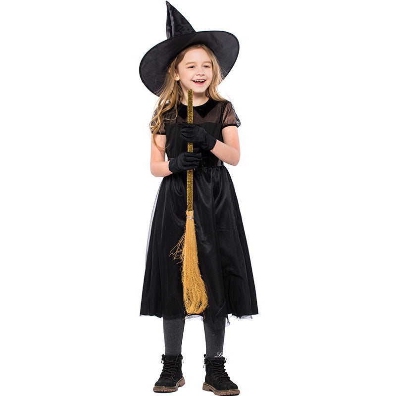 Girls Solid Color Halloween Dresses Wholesale 22090203